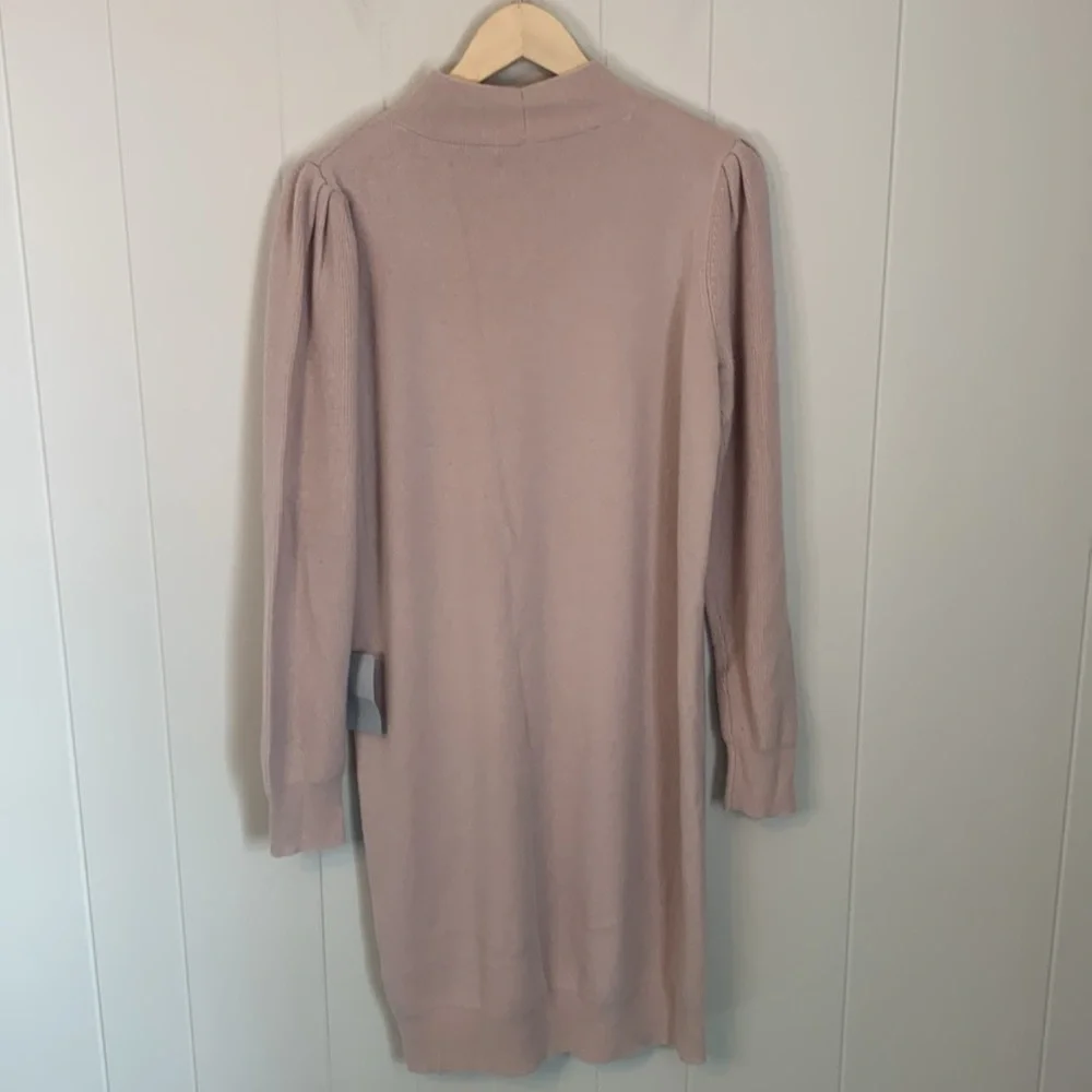NWT Gal Meets Glam Collection Mariah Mock Neck Sweater Dress Dusty Blush Size XL